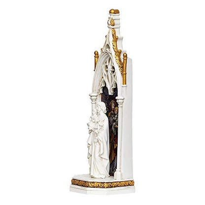 11.75 Inch LED St. Joseph and Child Cathedral Window Figurine Religious Decor