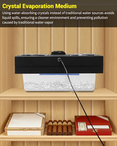 Electric Humidifier for Cigar Cabinets 10-55 Cu Ft Adjustable Temp & Humidity