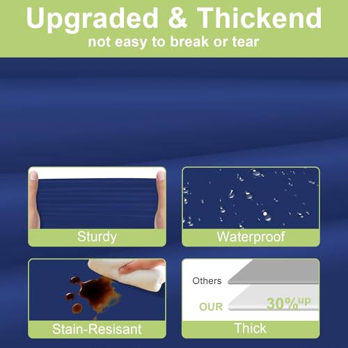 Disposable Navy Blue Plastic Tablecloth 54x108 Inches, 12 Pack – Party & Event Decor