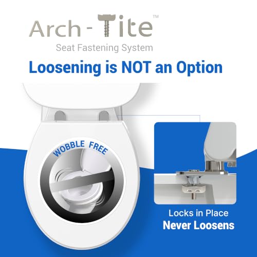 Plus 2 Soft Close Round Toilet Seat with Magnetic Quick-Release - Durable Plastic, Contoured for Comfort, Wobble-Free Fit, Easy Installation - Variation of THIS listing