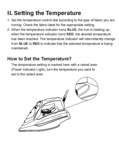 Steam Iron for Clothes with Rapid Heating, 400ml Water Tank & Vertical Steaming