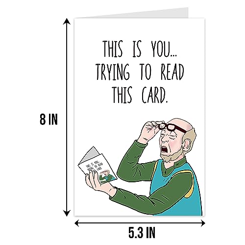 Funny Birthday Card for Dad Grandpa Husband Old Age Gift - Father's Day Card for Him