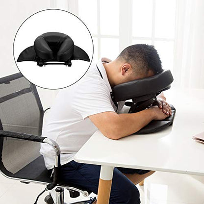 Airplane Pillow Sleeping Pillow Cushion Headrest Face Cushion Pad Face Rest Neck Pillow for Massage Table Home Office Black Travel Pillow