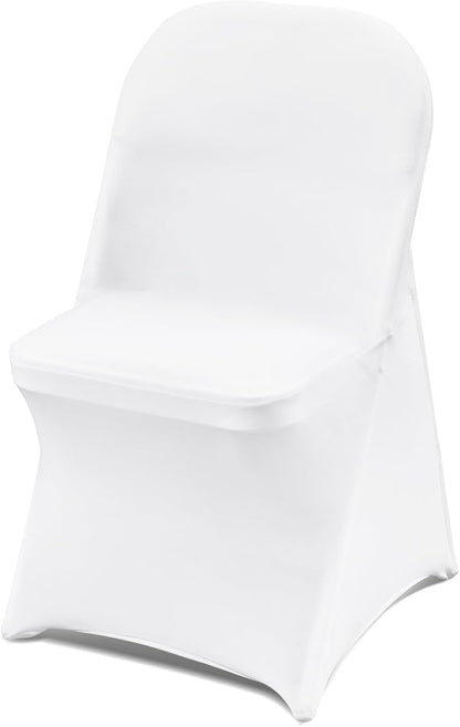 VEVOR 30 PCS White Folding Chair Covers - Elegant Washable Slipcovers for Weddings & Events | Universal Fit