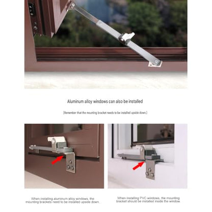 Metal Window Stay Supports Telescopic Arm Support for Casement Windows - Newstyle 03