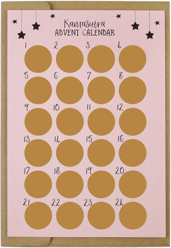 Funny Christmas Scratch Card Advent Calendar - Naughty Holiday Surprise Gift