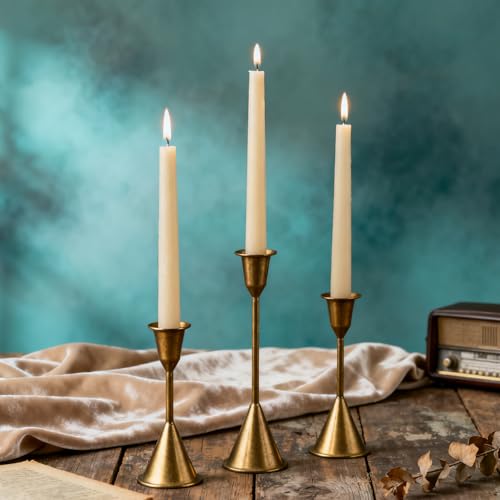White Beeswax Taper Candles 8 Inch - 20 Pack Holiday & Home Decor