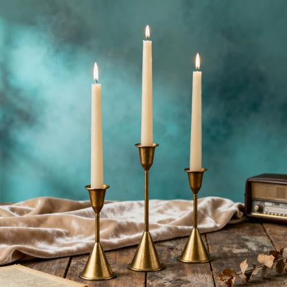 White Beeswax Taper Candles 8 Inch - 20 Pack Holiday & Home Decor