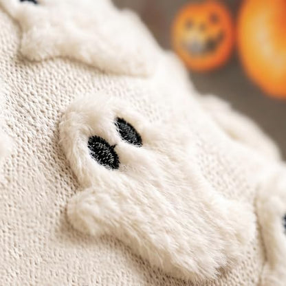 Halloween Pillow Covers 18x18 Inch Set of 2 Beige Ghost Decor