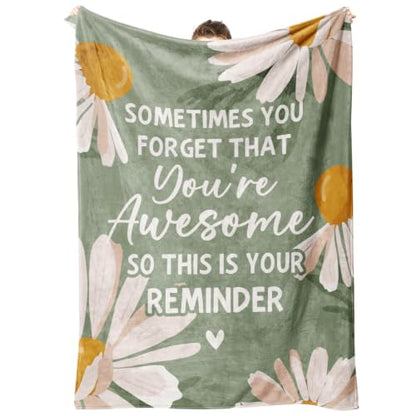Green You Are Awesome Blanket for Women - Inspirational Gift