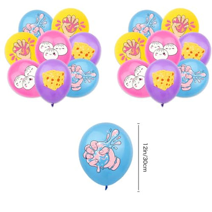 Squishy Birthday Party Decorations Set with Backdrop, Banners, Balloons, Cake & Cupcake Toppers – 33 Pieces