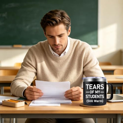 Fufendio Teacher Appreciation Mug - Black Teacher Gift for Men & Women