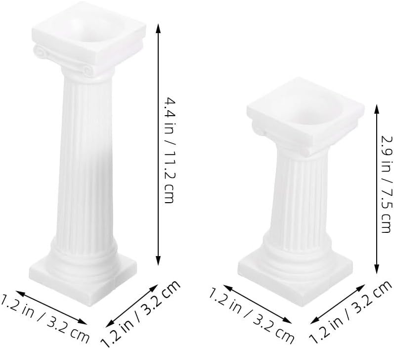 VOSAREA Mini Roman Column Decoration - 6Pcs Pillars for Photography & Wedding Decor | Sand Table Accent