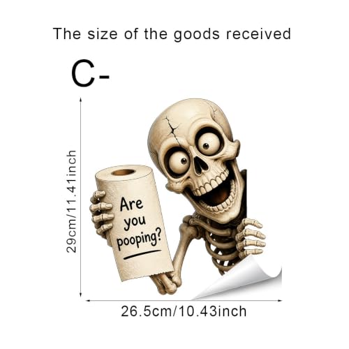 Halloween Ghost Toilet Seat Decal - Waterproof Bathroom Decor, Variation A