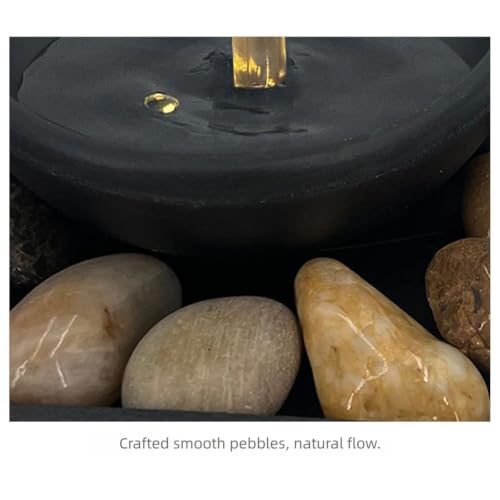 Bronze Teapot Water Fountain Ornament with LED Light - Indoor Tabletop Waterfall