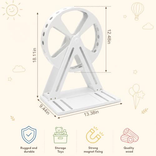 Ferris Wheel Tonies Box Organizer Shelf 360° Rotating Magnetic Storage