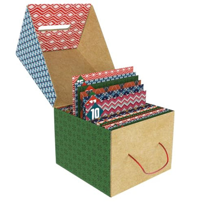 Christmas Advent Calendar Craft Kit with 24 Handmade Ornaments for Kids