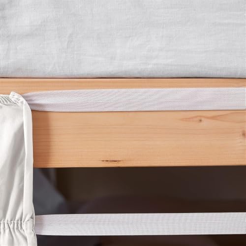 Twin XL Dorm Bed Skirt 24 Inch Drop - White Ruffled Microfiber