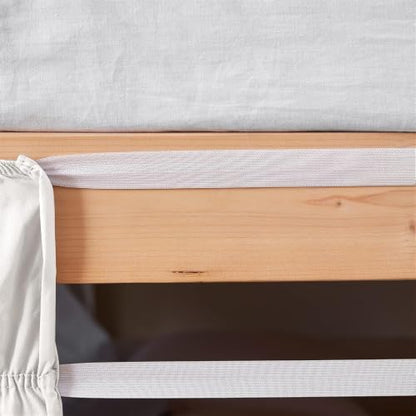 Twin XL Dorm Bed Skirt 24 Inch Drop - White Ruffled Microfiber