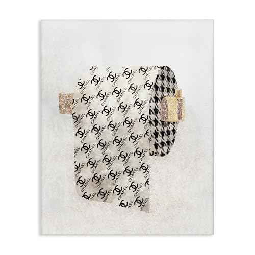 Stupell Industries Glam Pattern Toilet Paper, Designed By Ziwei Li, 24 x 30, Canvas Wall Art