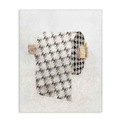 Stupell Industries Glam Pattern Toilet Paper, Designed By Ziwei Li, 24 x 30, Canvas Wall Art