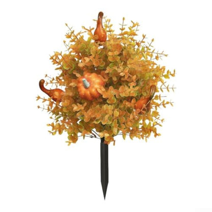 22 Inch Pumpkin Topiary Tree with Stake for Halloween & Fall Decor