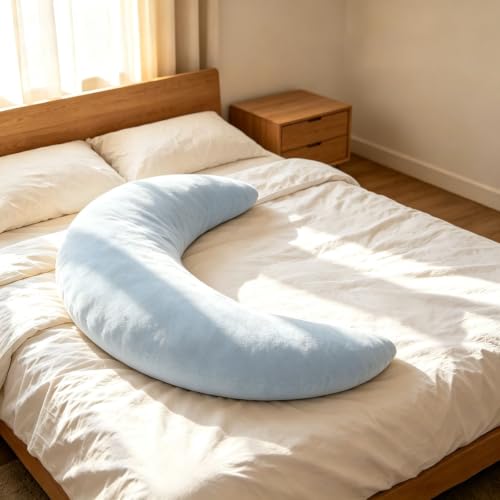 Blue Moon Sleep Moon Spoon Body Pillow for Side Sleepers - Adjustable Full Body Support