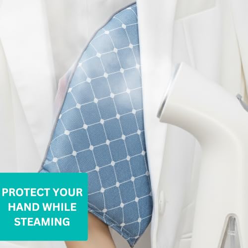 Blue Garment Steamer Protective Ironing Glove - Heat-Resistant Safety Mitt