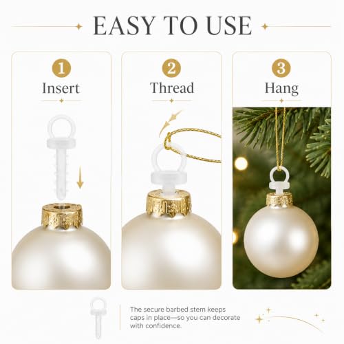 Christmas Foam Ornament Hanger Caps 100pcs Replacement Christmas Tree Decorations
