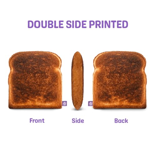 Large 26-Inch Toast Pillow - Realistic 3D Novelty Food Decor, All About Vibe