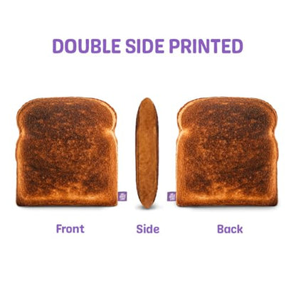 Large 26-Inch Toast Pillow - Realistic 3D Novelty Food Decor, All About Vibe