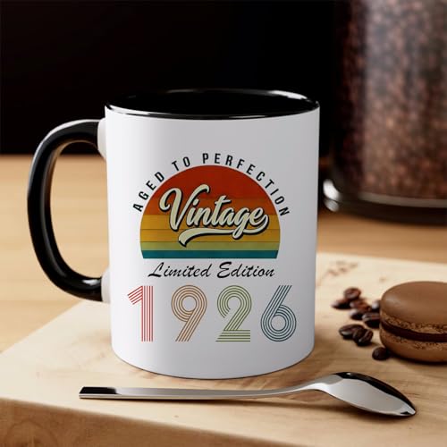Vintage 1926 Ceramic Coffee Mug 11oz - 100th Birthday Gift for Men Women