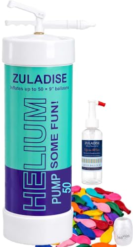Helium Tank for Balloons - Portable 115 Bar High Capacity for Up to 50 9-Inch Latex Balloons