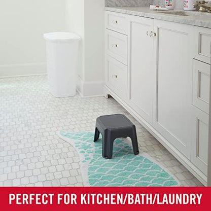 Rubbermaid One-Step Stool - Durable 7" Height Step Stool | Holds Up to 200 Pounds - Gray for Home & Office
