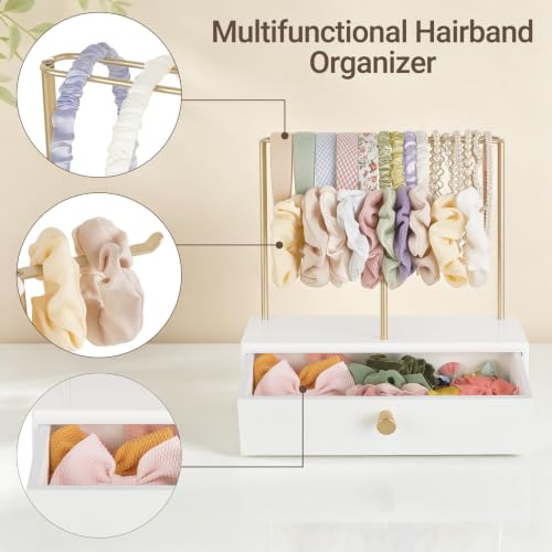 Hair Accessories Organizer Stand with Drawers for Headbands Scrunchies Clips
