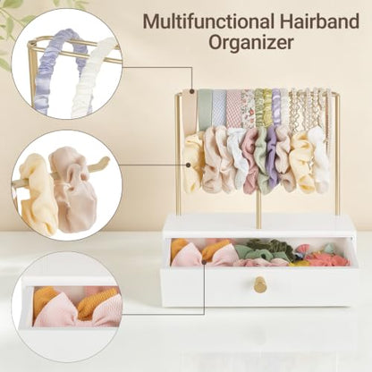 Hair Accessories Organizer Stand with Drawers for Headbands Scrunchies Clips