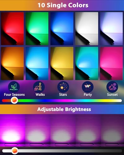 RGB Wall Wash Lights - Color Changing LED Strip Lights with Remote, Waterproof IP66 - Variation 4