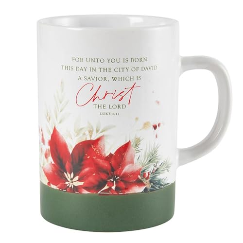 Large Inspirational Christmas Mug 17oz - Born This Day Ceramic Coffee Cup