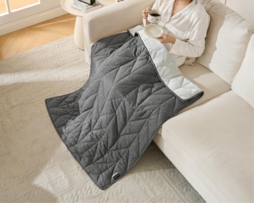 Medium Weighted Throw Blanket 7lbs with Laundry Bag - Hugsmiling