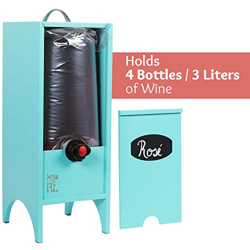 3L Turquoise Decorative Wine Dispenser with Chalk for Parties & Gifting