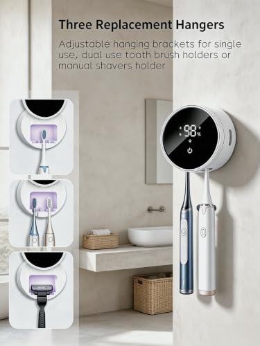 UV Toothbrush Sanitizer with Touchless Lid and Warm-Air Drying