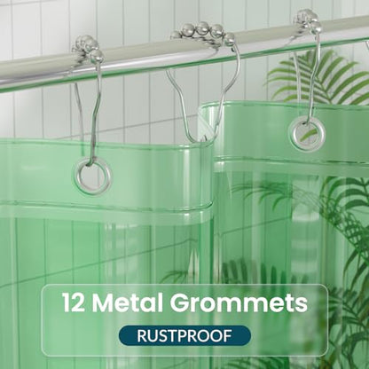 Titanker Plastic Shower Curtain Liner 72 x 72 Frosted Shower Liner Waterproof Lightweight Cute Shower Curtains for Bathroom with Magnets and Rustproof Grommets