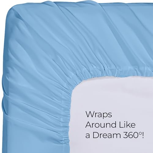 Utopia Bedding Twin Fitted Sheets - Bulk Pack of 2 Bottom Sheets - Soft Brushed Microfiber - Deep Pockets - Shrinkage & Fade Resistant - Easy Care (Twin, Navy)
