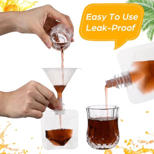 Reusable Energy Gel Pouches 1oz Leak-Proof Flexible Drink Bags - 100 Pack