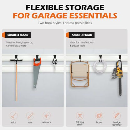Heavy-Duty Metal Utility Wall Hooks Set for Garage Storage - 10 Pack