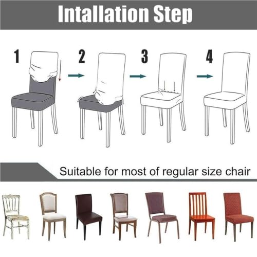 Colorful Velvet Dining Chair Covers 4PCS Washable Parsons Slipcovers Navy Blue