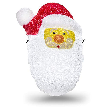 Santa Porch Light Cover Christmas Holiday Decor Weather-Resistant Acrylic