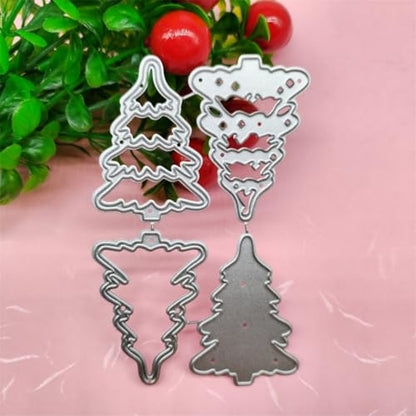 Christmas Tree Scrapbooking Die-Cuts Set - 10.9x7cm for Card Making & Paper Crafts