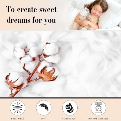 Feelyou Modern Brown Khaki Geometric Cotton Duvet Cover Set Full Size - No Comforter
