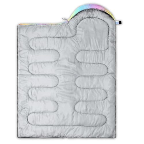 Kids Cute Dog Sleeping Bag Multicolor 90x32 Inches Waterproof Camping Gear
